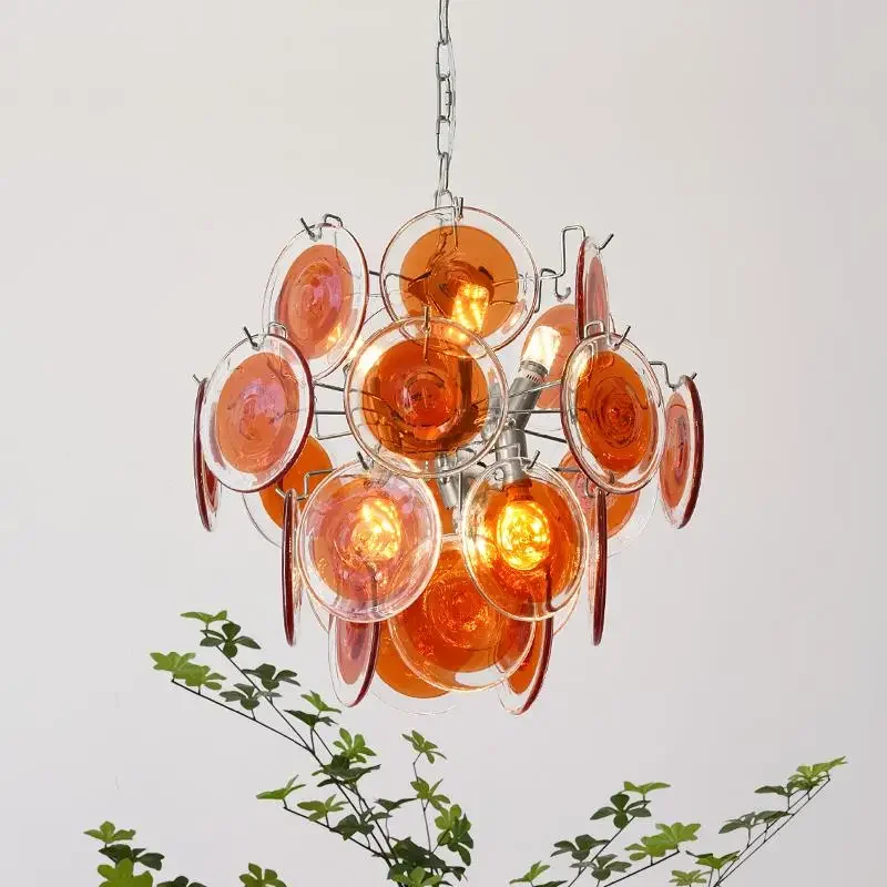 

Murano Colored Glass Chandeliersuitable For Living Roomdining Room And Bedroom, Luxurious Hanging Lamp, French Retro Chandelier