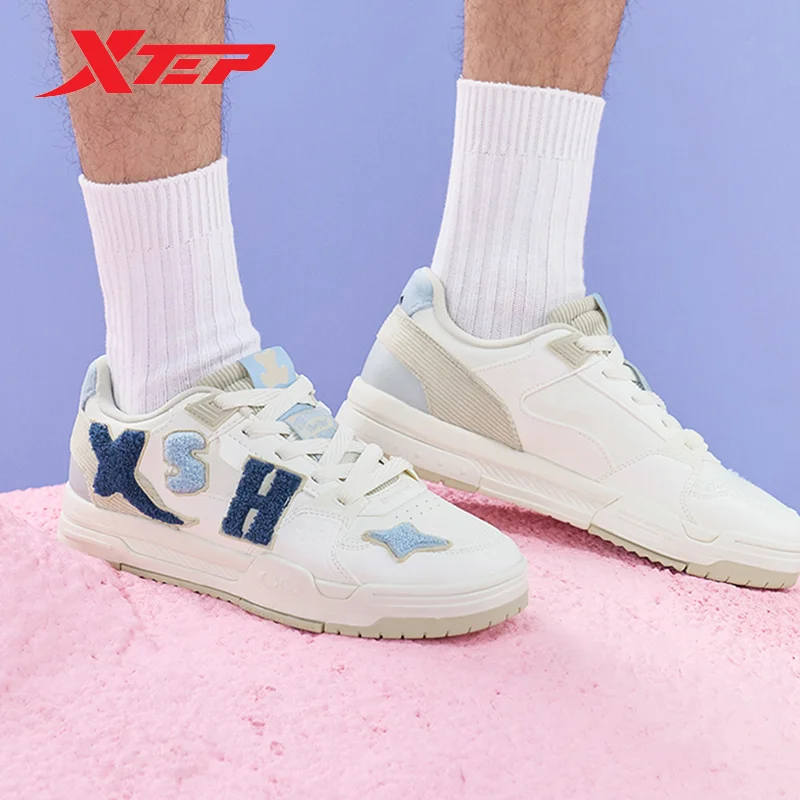 Xtep Skateboarding Shoes Men 2023 New Style Wear-Resistant Sport Shoes Non-Slip Shock Absorption Men's Sneakers 977419310120