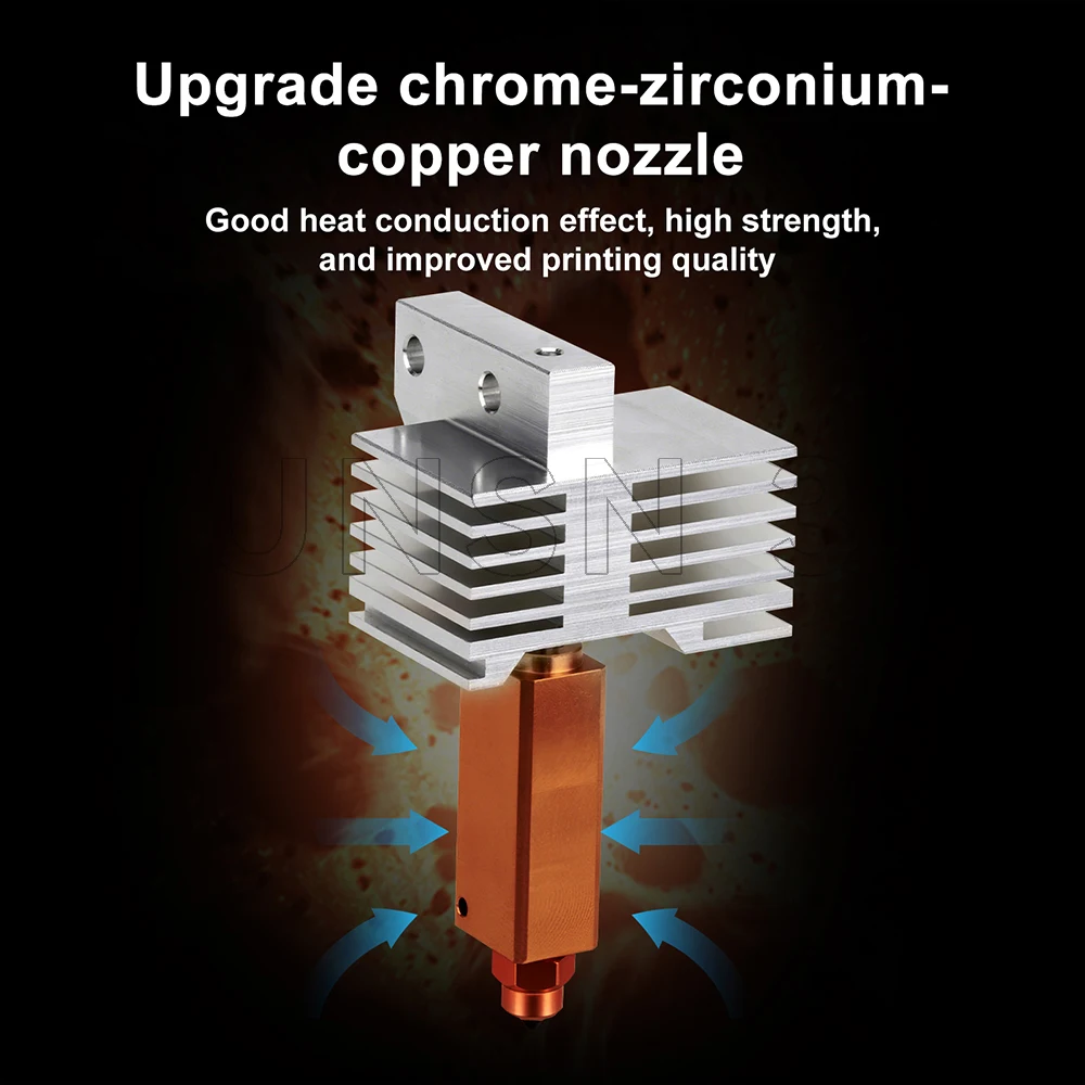 Hotend Kit For Elegoo Centauri Upgrade Detachable Heating Block Throat Kit Chromium Zirconium Copper Nozzle For Centauri Carbon 6