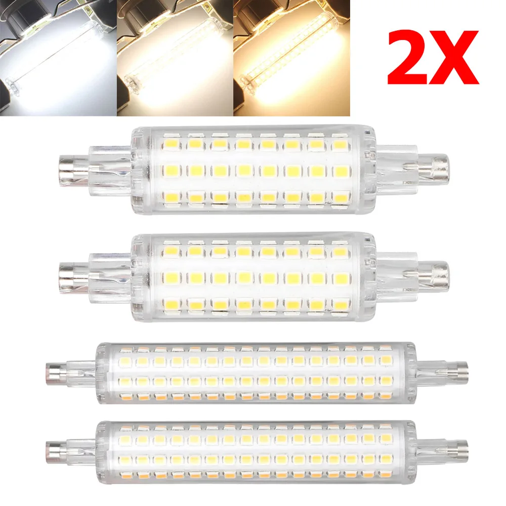 

2X J78 J118 R7s LED Flood Light Energy-saving Decorative Lampada Halogen Power Bulbs Bulb Lamp 110v Warm High Tube 78mm 16W 12W