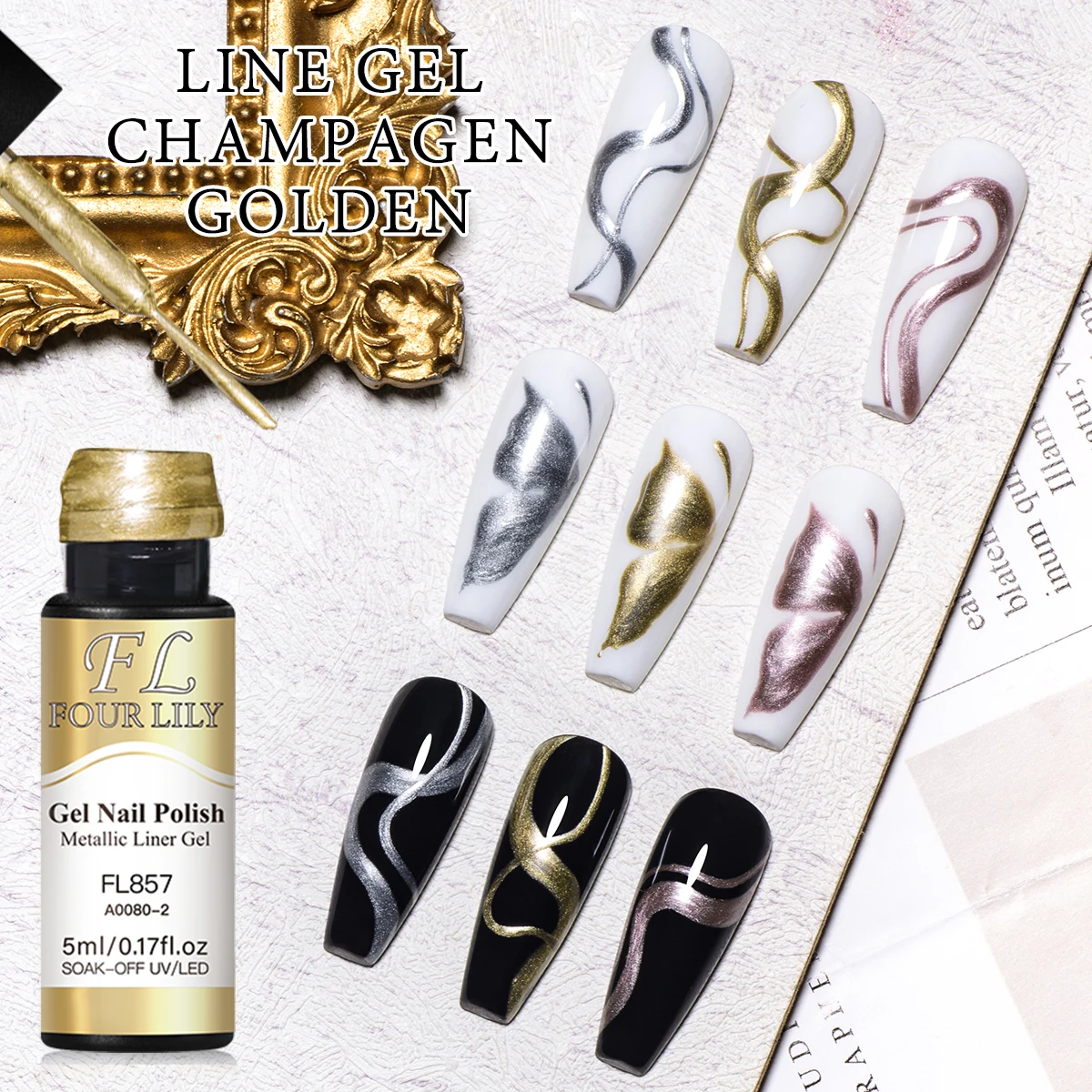 Superheller Metallic-Malerei-L – Nail Art Rose Gold Bewertung und Preis