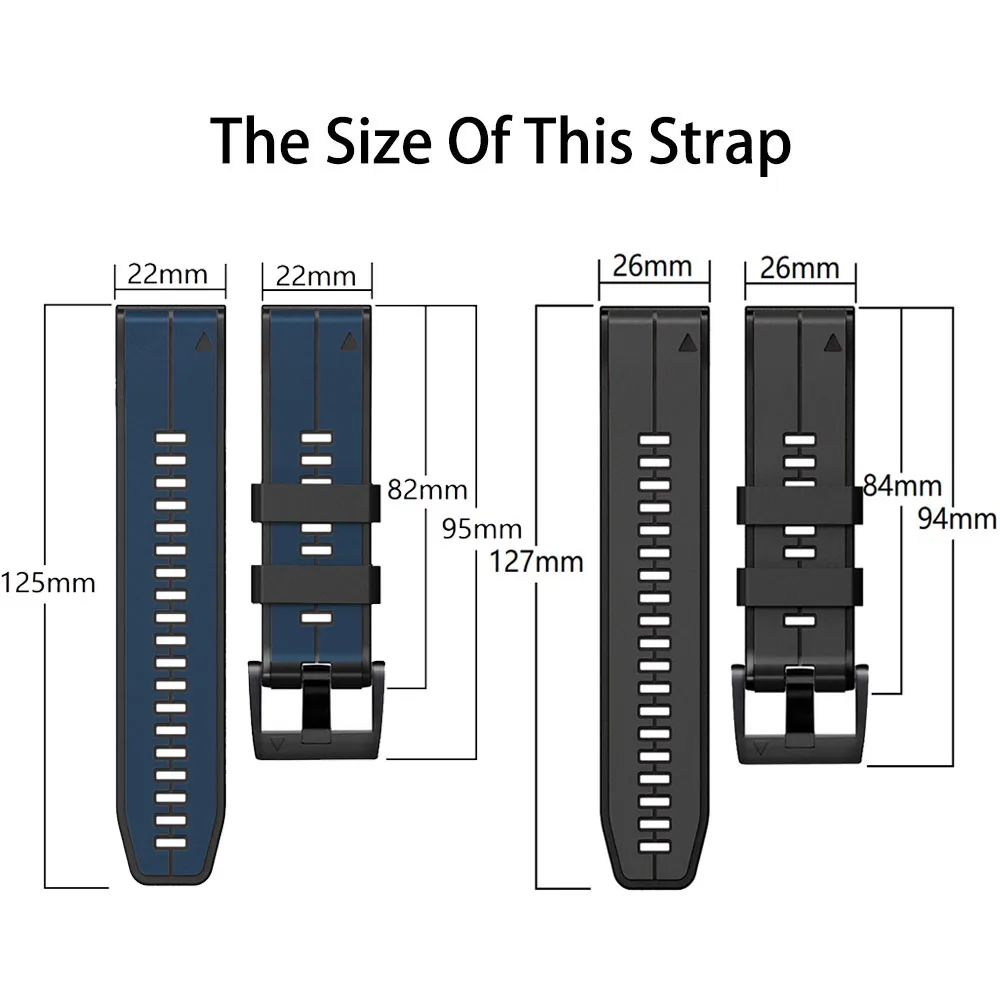 QuickFit Silicone Watch Strap For Garmin Epix Pro Gen 2 51MM 47MM Watchband For Garmin Fenix 6X 6 Pro 5X 5 Plus 7X 7 Bracelet