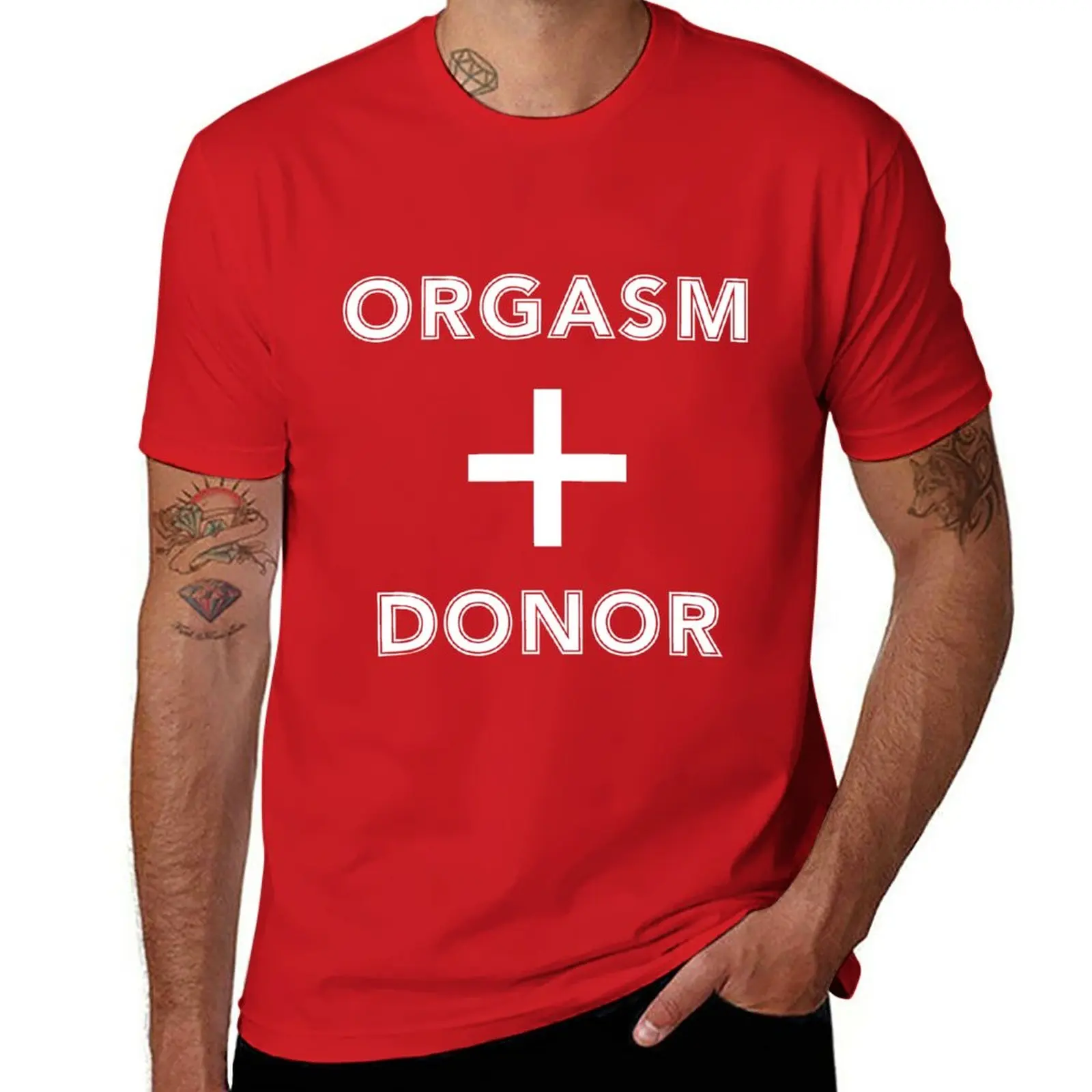 New ORGASM DONOR T-Shirt graphic t shirts sports fan t-shirts mens white t shirts