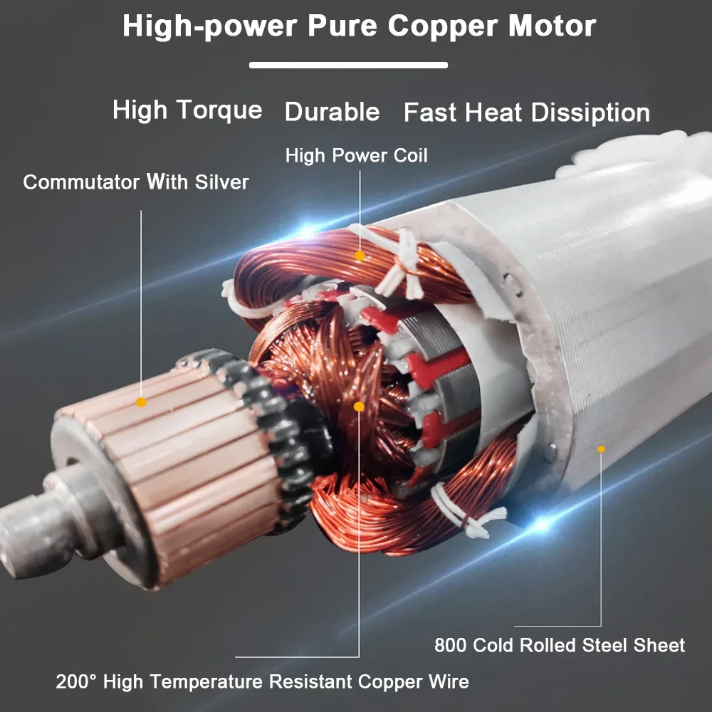 Electric Angle Grinder 125mm 1050w 6-Variable Speed 11000RPM Grinding Machine for Grinding Cutting Metal Angular Power Tool Diy
