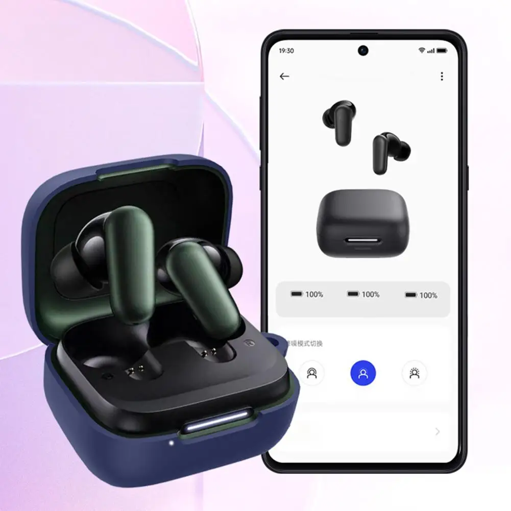 Silicone carregando anker soundcore liberty 4 pro portátil choque riscos fone de ouvido capa resistente t6w1