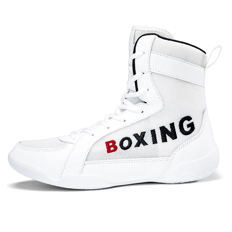 High-top wrestling shoes combat training long boots Muay Thai and boxing footwear fitness Sanda shoes