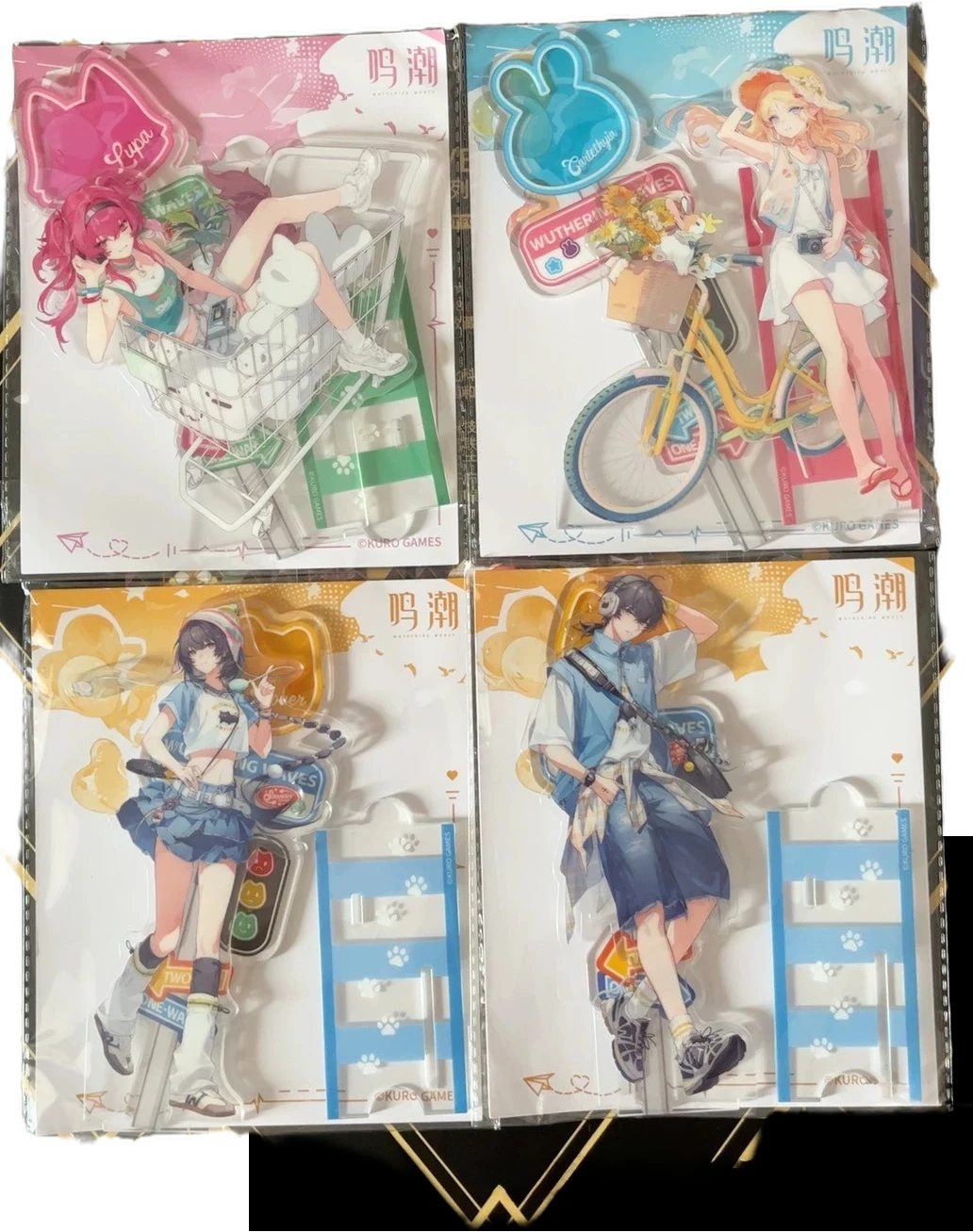 

In Stock Official Wuthering Waves 2025 Carnival Cosplay Cartethyia Lupa Rover Acrylic Stand Shikishi Badge Photo Stick Gifts