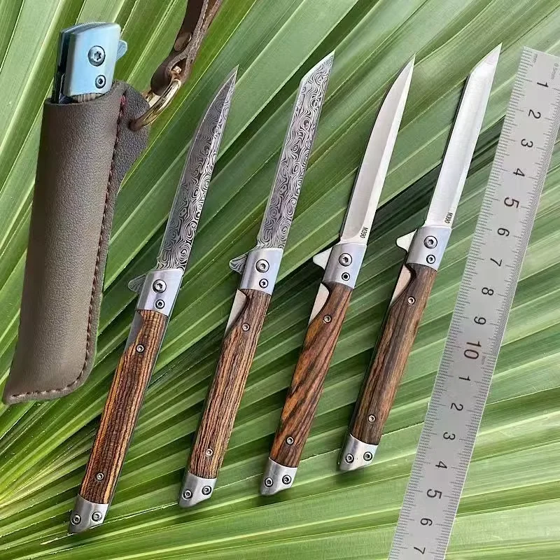 High quality Damascus Pattern Folding Knife Multi-Purpose Outdoor Camping Quick Open Pocket Knife Stainless Steel Folding Knife