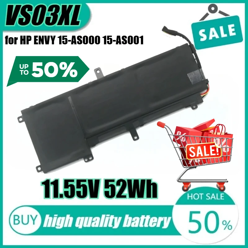 

Новый высококачественный аккумулятор для ноутбука VS03XL, 11,55 В, 52 Втч для HP ENVY 15-AS000 15-AS001 849313-850 849047-541