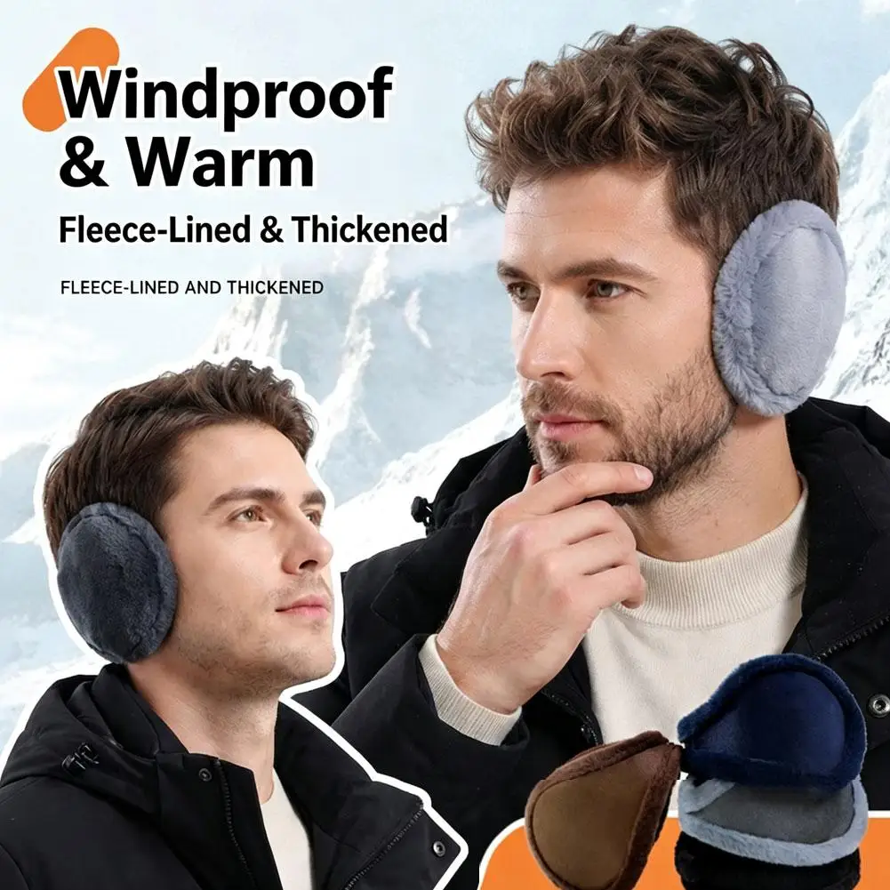 Windproof Earmuffs Men Women's Ear Warm Protector Thicken Plush Winter Warm Fleece Earmuff Outdoor Cycling Warmer Soft Ear Muffs