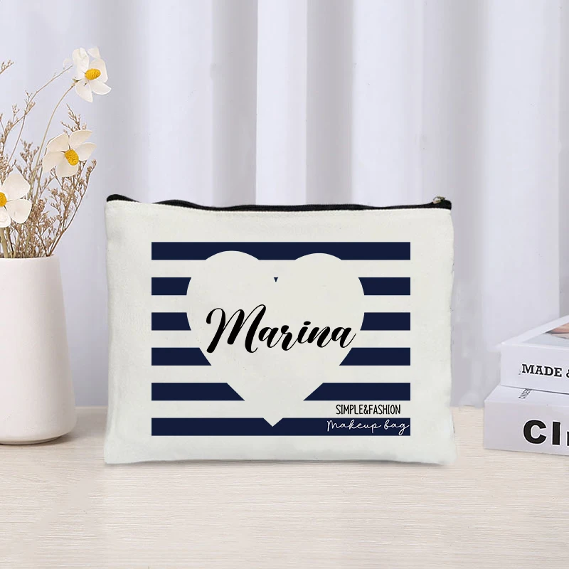 Custom Trendy Makeup Bag Women Birthday Party Gift Handbag Wedding Bridesmaid Clutch Travel Cosmetic Organizer Toilet Pouch