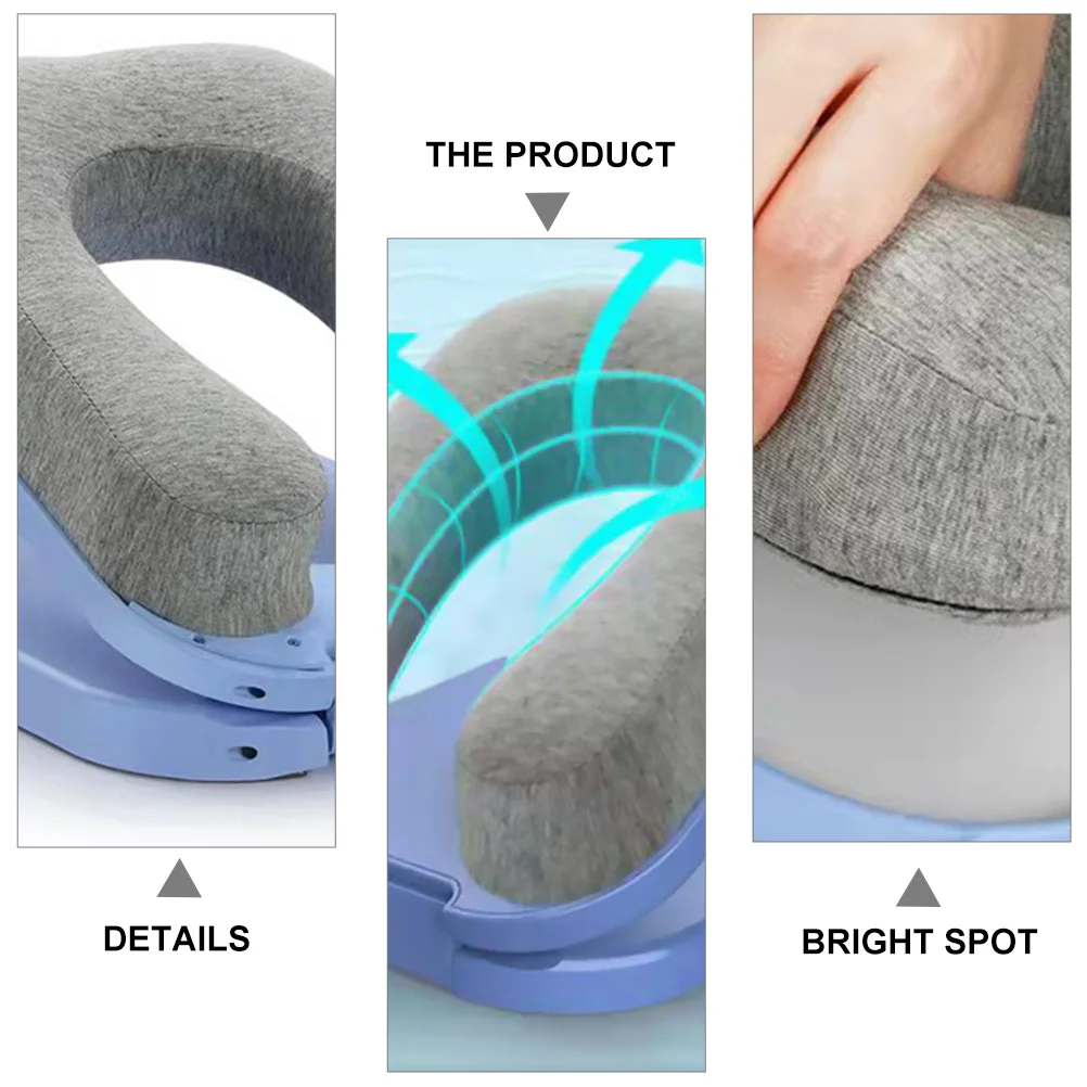 1 oreiller de sieste pliable confortable pour bureau, école, étudiants, oreiller de sommeil portable ergonomique et respirant