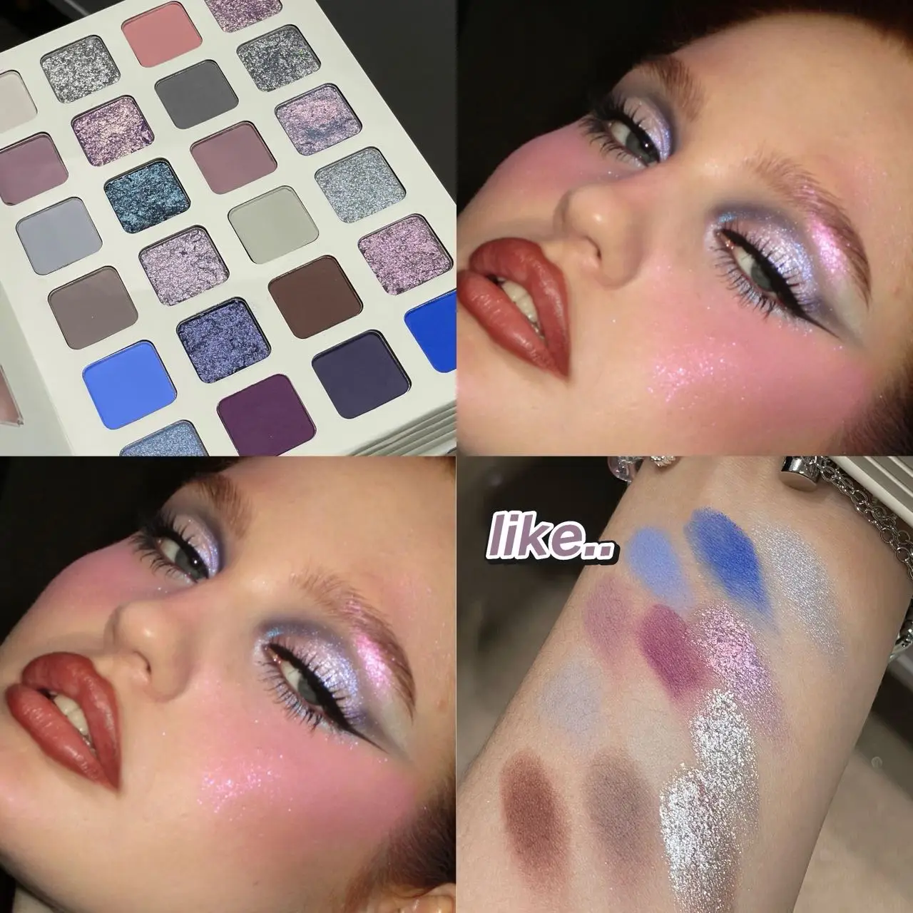 Herorange 78 Colors Book Style Eyeshadow Palette Matte Shimmer Highlight Contour Blush Lip Gloss All in One Makeup Palette