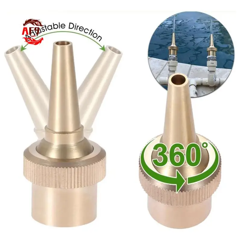 

AF90-8 PCS 1/2 Inch Brass DN15 Fountain Nozzle Water Fountain Spraying Adjustable Direction Jet Fountain Heads