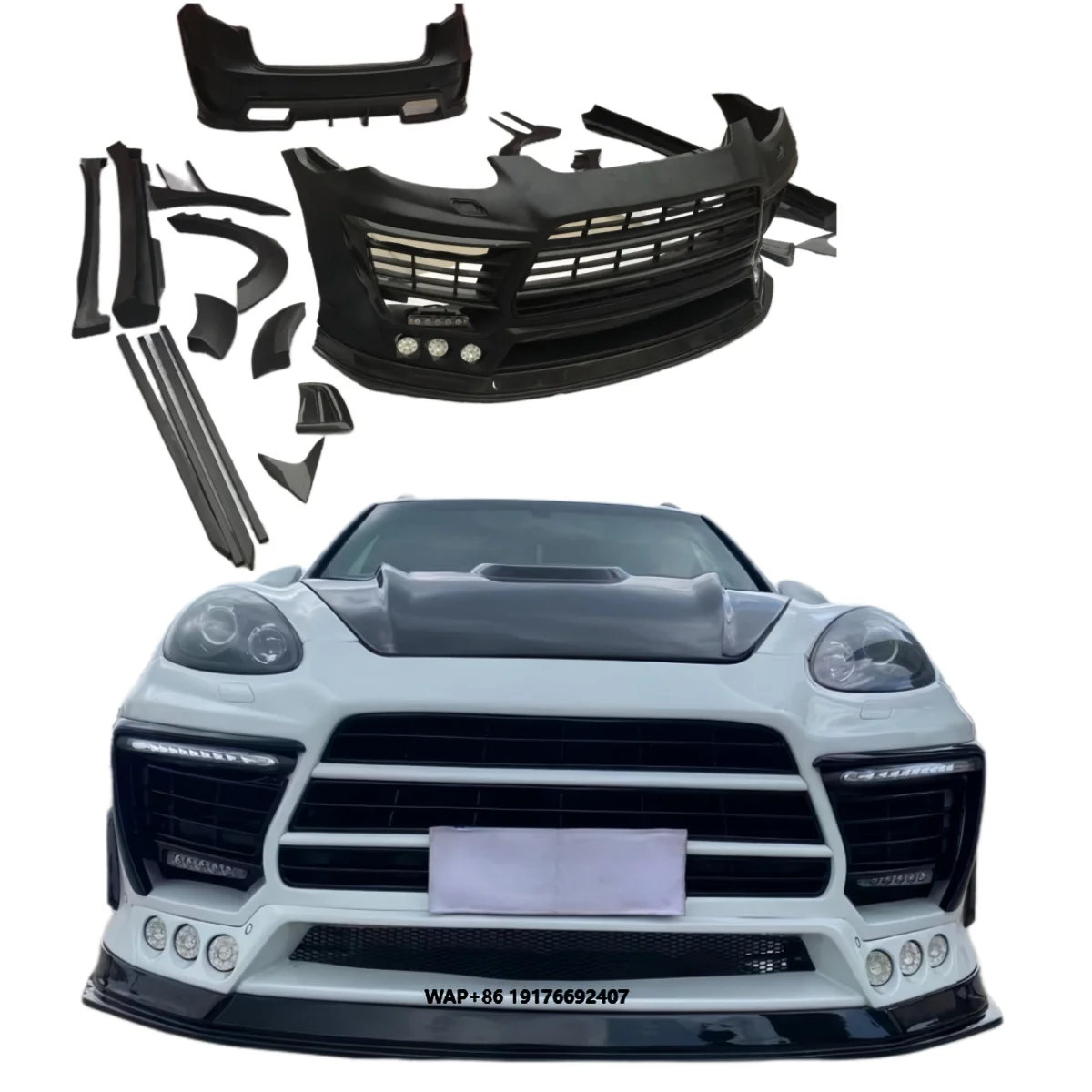 For 958.1 Lum Style Full Body Kit With Front and Rear Bumper Bonnet