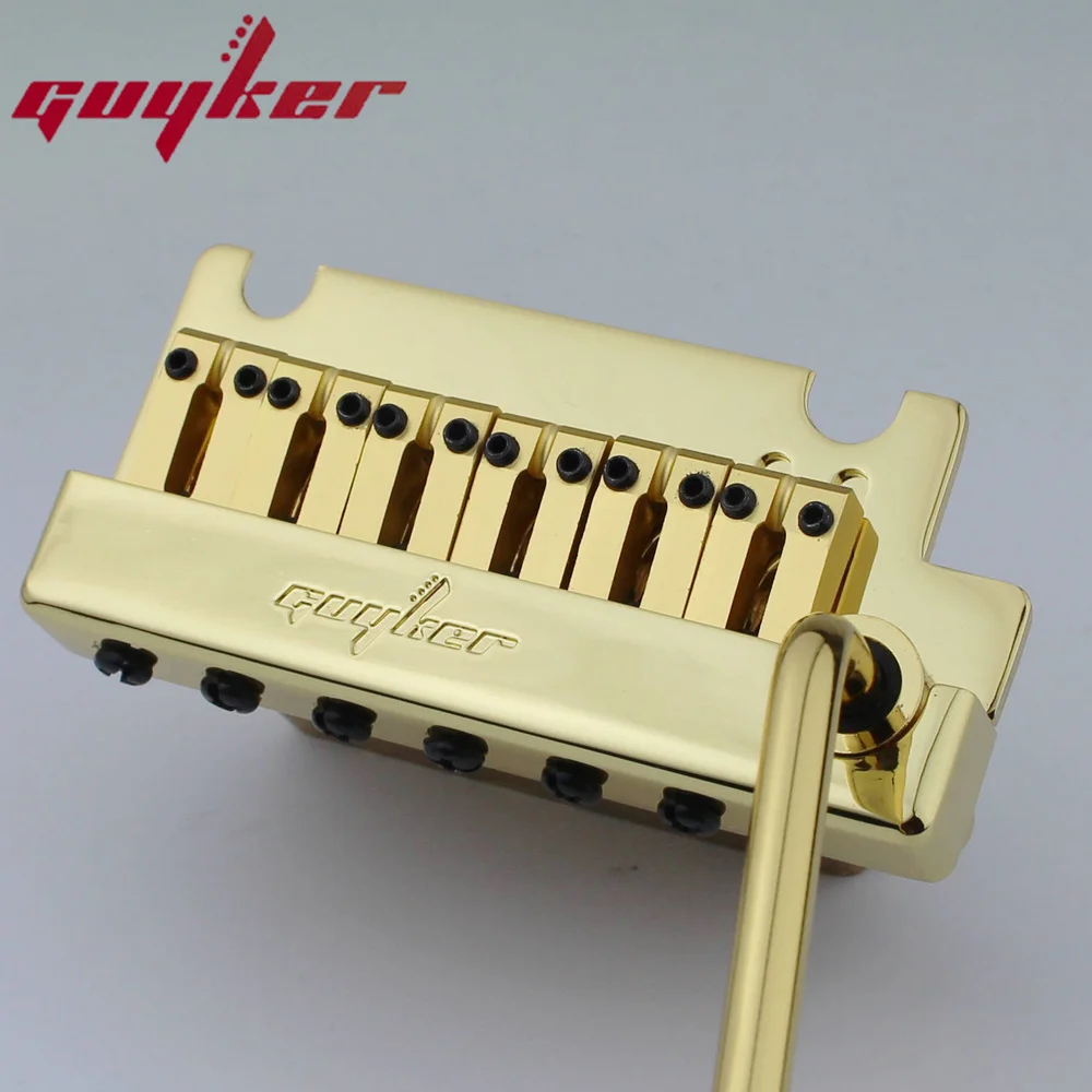 Guyker Non-locking 2 Point Guitar Tremolo Bridge String Spacing 10.8MM Double Shake Guitar Bridge With Brass Saddle Brass Block