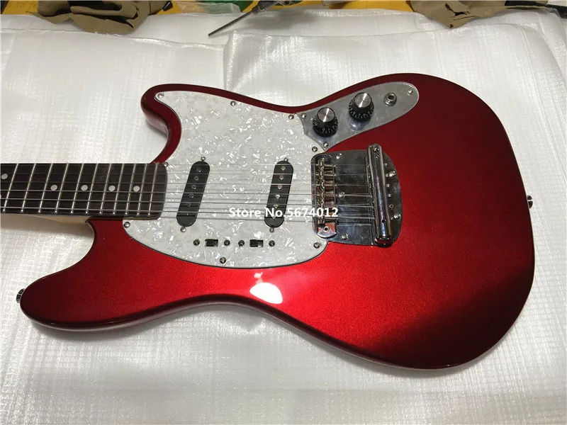 High quality heritage classic jazz vibrato electric guitar metal red rose wood fingerboard, customizable free shipping