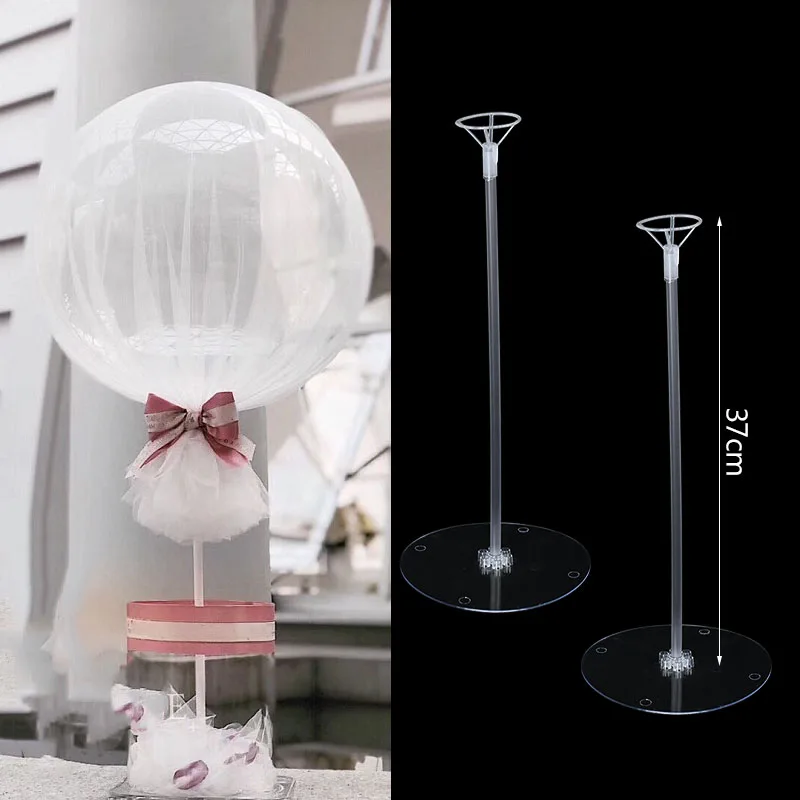 Colonna porta palloncini da 37/70cm per la decorazione del centrotavola della festa di compleanno di nozze Baby Shower Globos Support Stick