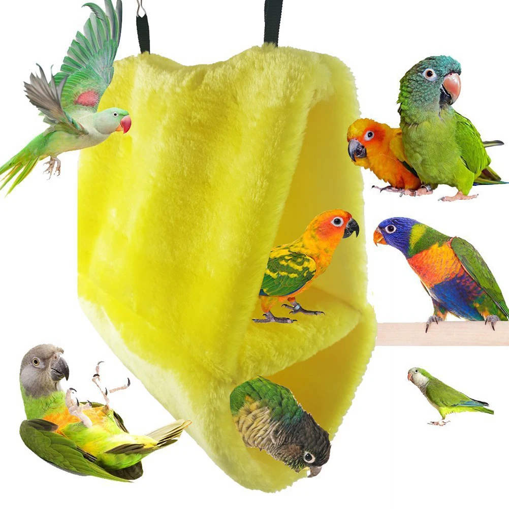 

Bird Nest Indoor Outdoor Parrot House Hammock Design Double Layer Small Size Comfortable Warm Sleeping Pad for Birds