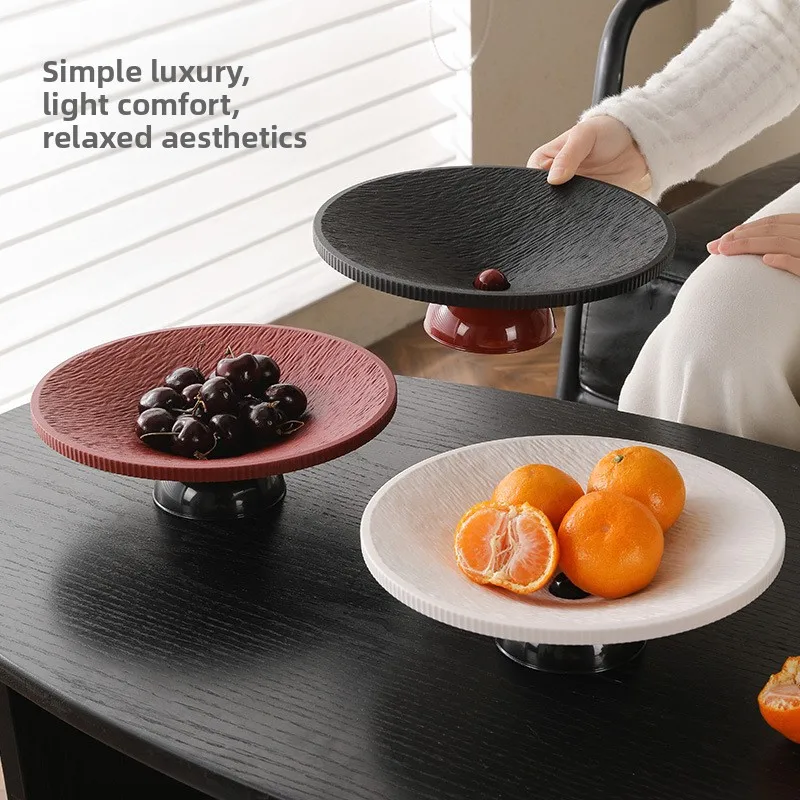 Round Fruit Dinner Plate Holder Dessert and Snack Candy Buffet Stand High-End Fruit Bowl Candy and Snack Display Plate Tray