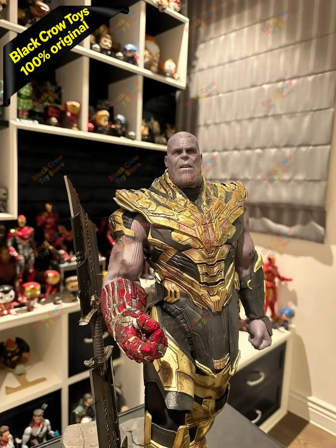 Genuine HT HotToys 1/6 MMS564 MK85 Avengers 4: Final Battle Thanos 4.0 Double Head Configuration Action Figure Model Toy Gift