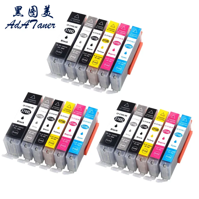 PGI-570XL 570 CLI-571XL 571 Ink Cartridge For Canon PIXMA MG5750 MG5751 MG5752 MG6850 TS6050 TS5050 TS5051 TS5052 PGI570 CLI571