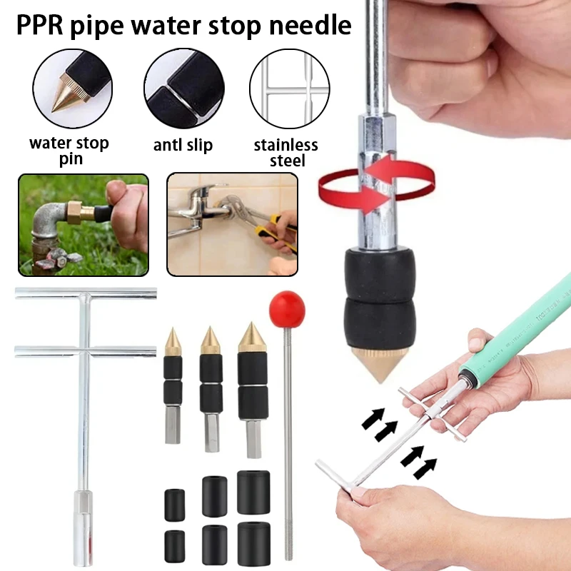 Upgraded PPR Pipe Water Stop Needle with Hot Melt Water Pipe Water Stop and Leak Repair Water Pipe Water Stop and Plugging Tool