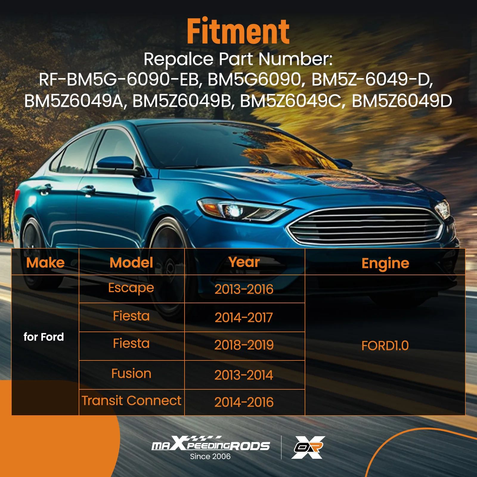 Cabeça de cilindro para Ford Escape Fiesta Fusion Transit Connect 1.6L Turbo BM5Z6049B