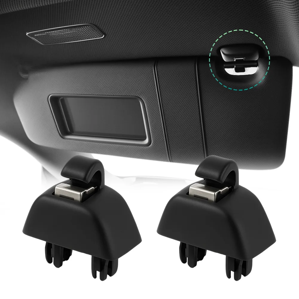 2Pcs Car Sun Visor Hanger Clip Holder Retainer Hook for A1 A3 A4 A6L A4L Q5 S3 RS5 S5 TT 4F0857561, 4F0857563, 8U0857562