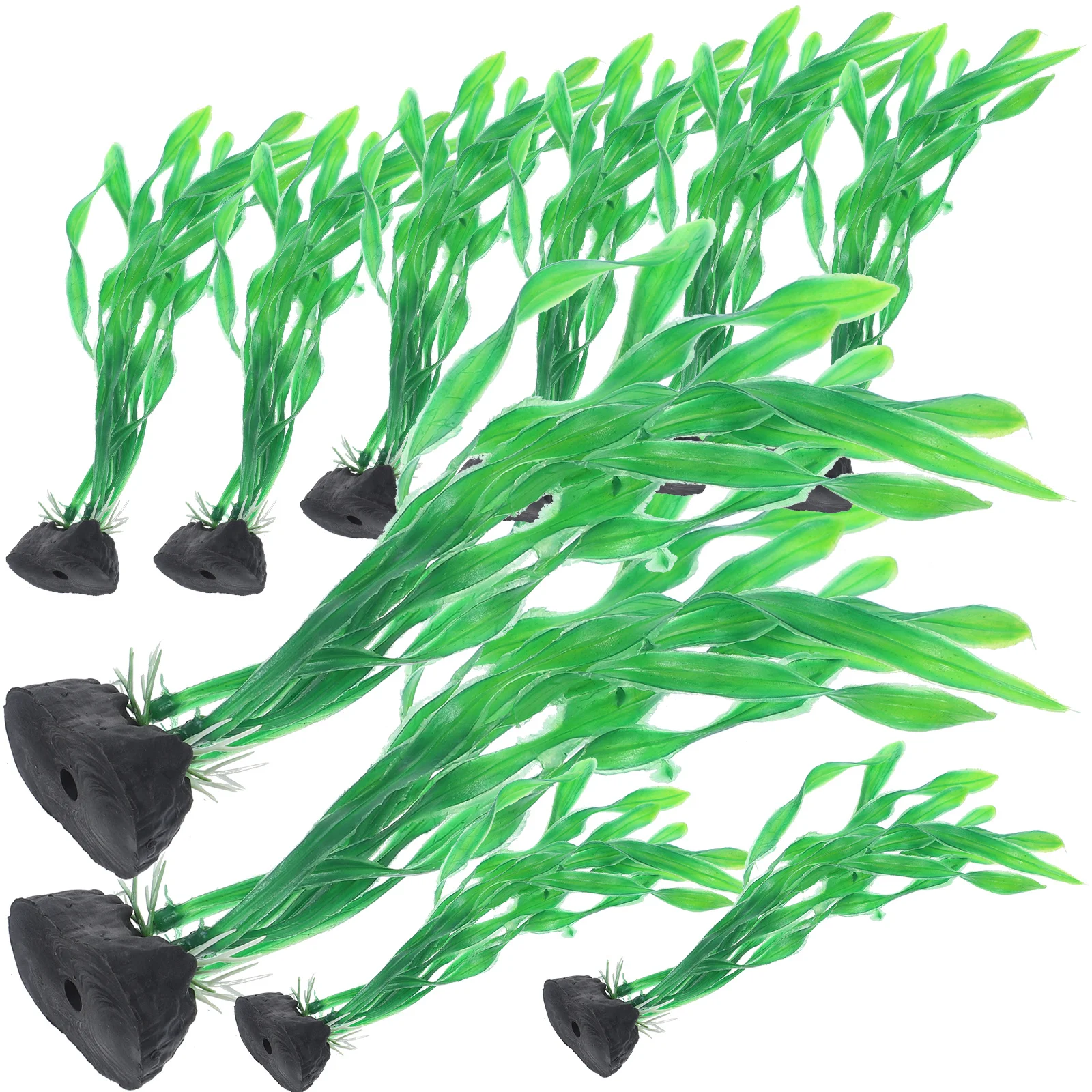 

10Pcs Aquarium Decor Set Fake Aquarium Grass Delicate Realistic Fish Tank Plants Decoration Supplies Fish Tank Decoration