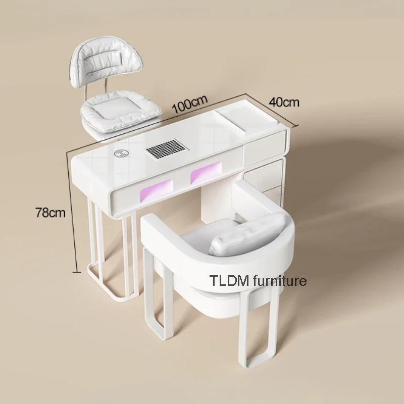 

Дизайнерский Маникюрный Стол ZT50MT для женщин, роскошный стол для салона красоты, деревянный стол с выдвижными ящиками, простая мебель для салона
