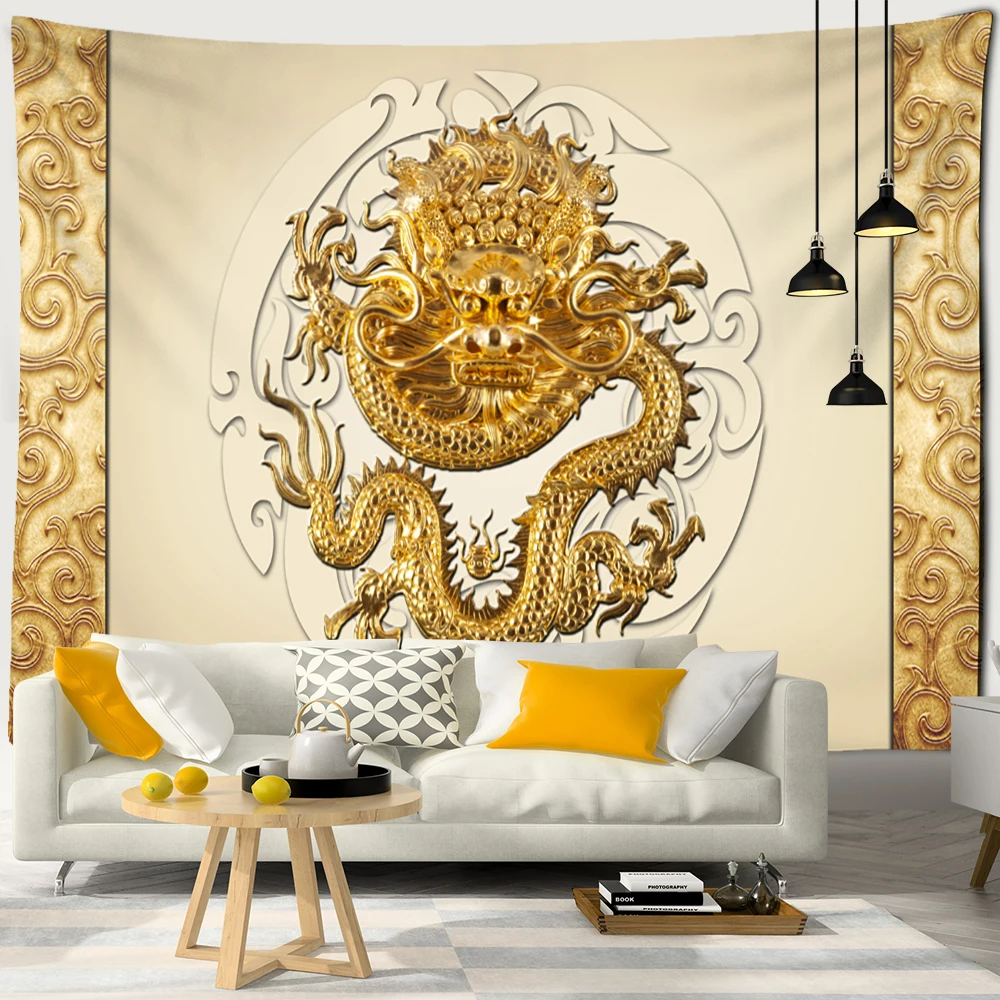 Wall Painted Dragon Totem Tapestry Wall Hanging Boho Psychedelic Mystery Art Hippie Tapiz Home Decor