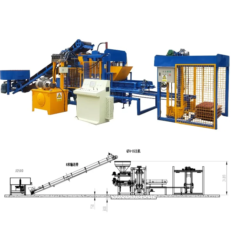 

Hot Sale Automatic Brick Making Machine Customized Block Brick Maker Building Material Paver Concrete Brick Block Making Machine