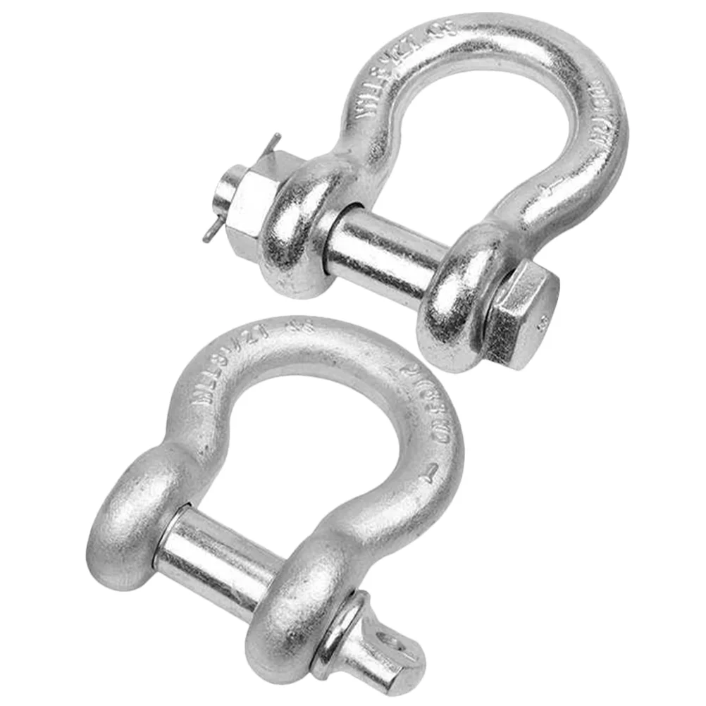 2 Pcs D Rings Shackles American U-shaped Buckle Heavy Duty Rigging Tow Hooks for Trucks Towing Products