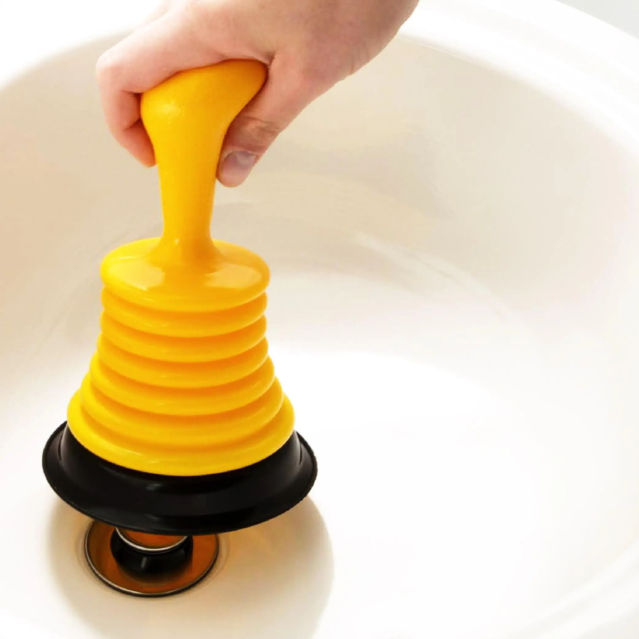 Powerful Mini Home Sink Plunger Works on Showers, Tubs Types, Clear Drains Fast with Minimal Effort, Small - 7.5\