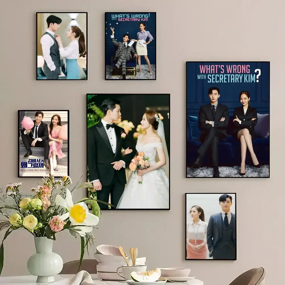 Póster de la secretaria Kim con diseño personalizado, póster de PP grueso, adhesivo de pared para decoración del hogar