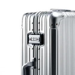 Valise à Roulettes en Alliage d'Aluminium et Magnésium, 100%, avec Mot de Passe en Métal, 20, 26, 30 Pouces, Cabine de Voyage