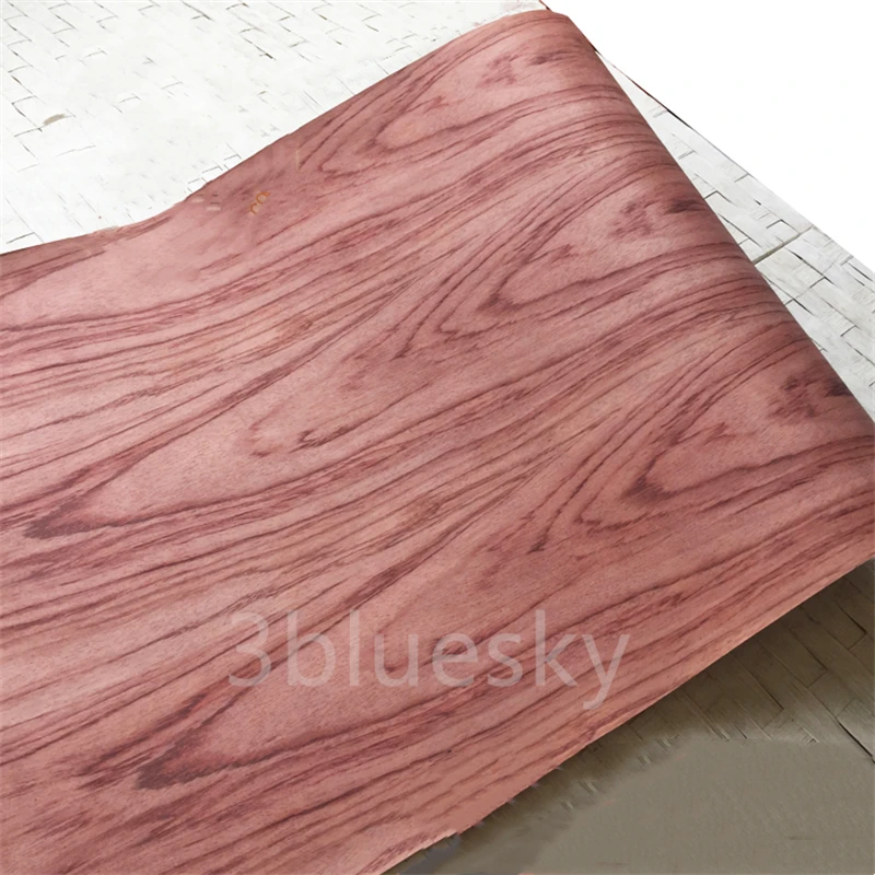 

Natural Wood Veneer Bubinga for Furniture Backing Kraftpaper about 60cm x 2.5m 0.25-0.3mm C/C