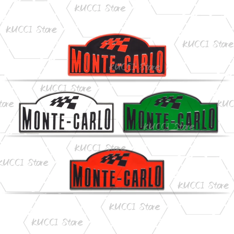Alloy Metal MONTE CARLO Grille Emblem Rear Trunk Badge Sticker For Skoda Octavia Superb VRS Kamiq Citigo Kodiaq Rapid Fabia Yeti