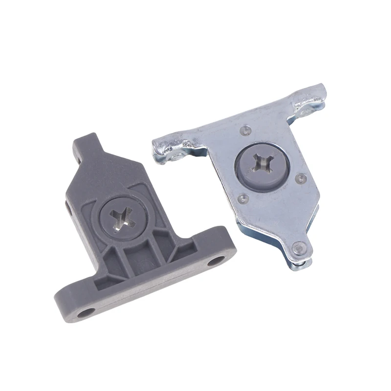 2Pcs Front Panel Fixing Bracket Connector Replacement 4.5*4cm Kitchen Furniture Cabinet Nylon/Metal Drawer Clip