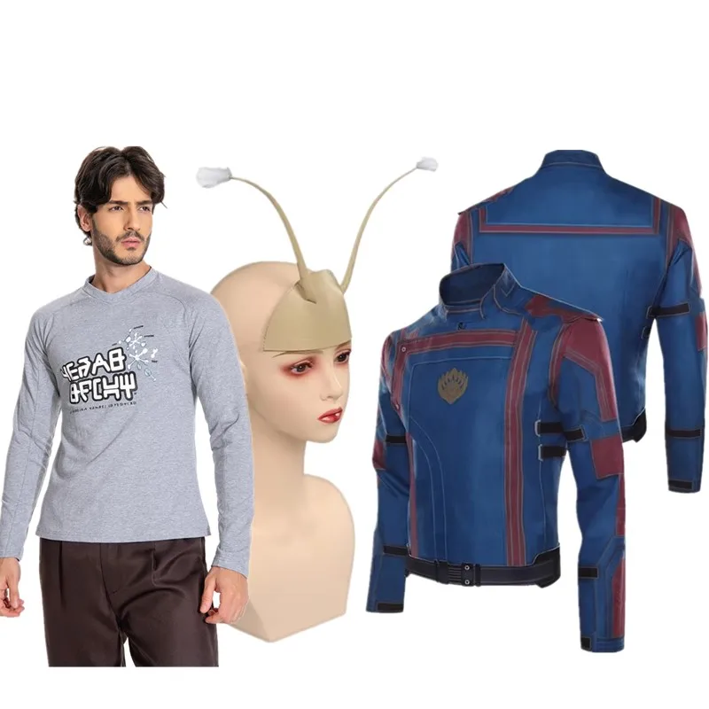 Mantis Cosplay Stirnband Maske Peter Cos Jason Quill Kostüm Lord Shirt Fantasia Erwachsene Mantel Halloween Karneval Verkleidung Party Anzug