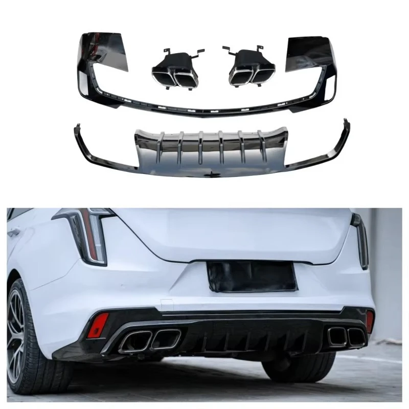 For Front Grille CT4 Upgrade Blackwing Car Parts Accessories Auto Body Kit PP Plastic Front Bumper Diffuser Bodykit