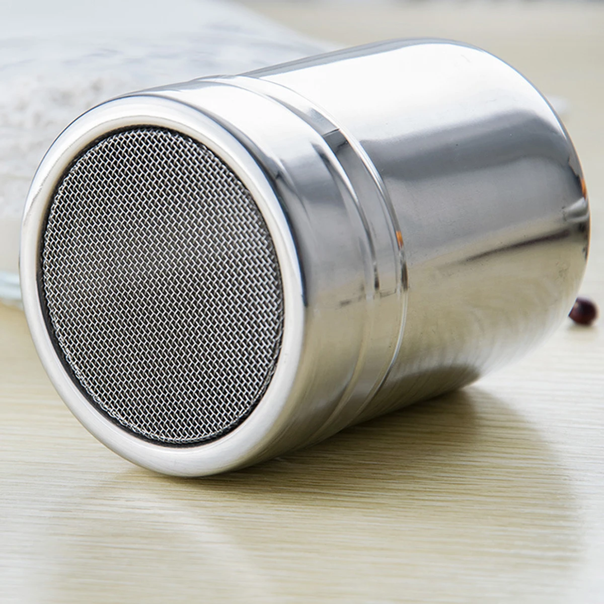 

Stainless Steel Powder Shaker Dust Proof Kitchen Tool Sugar Pepper Seasoning Cans Easy Clean Cooking Accessories