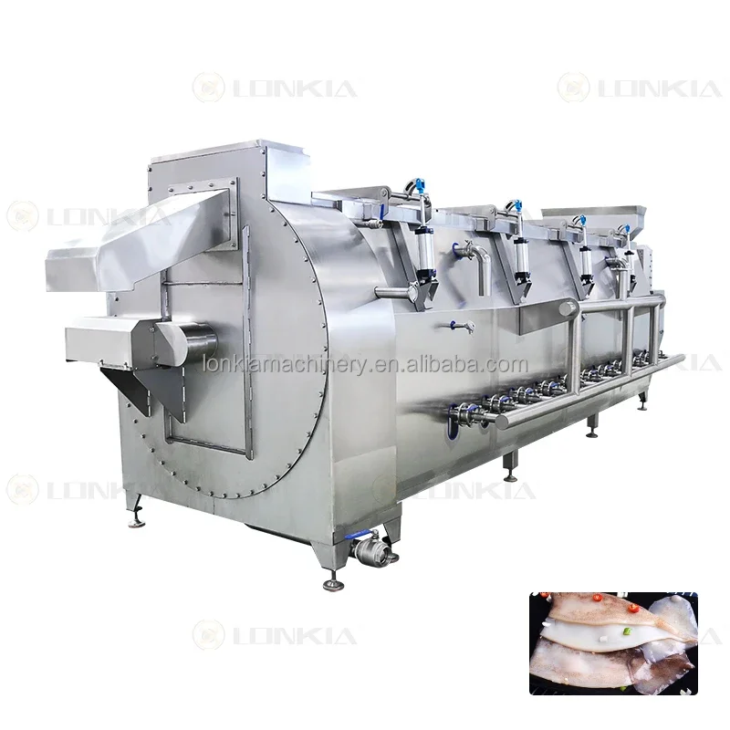 Hot Sell Steam-heating Cooker Continuous Steaming Machine Blanching Spiral Steamer Screw Blanch Machine