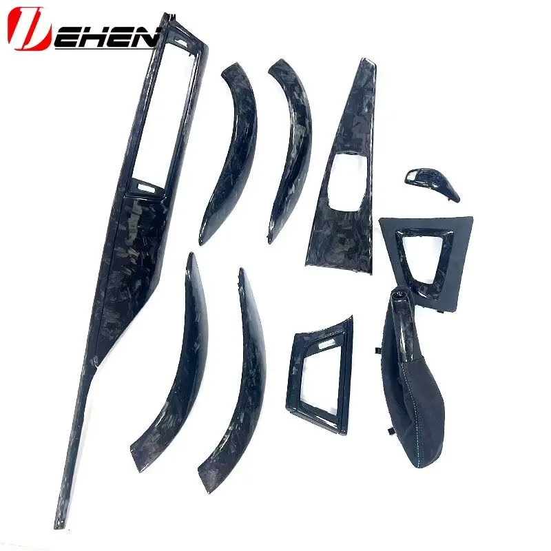 For BMW 3 Series F30 F32 F34 F36 M3 F80 M4 F82 F83 Alcantara real carbon fiber gear base knob handbrake instrument panel trim
