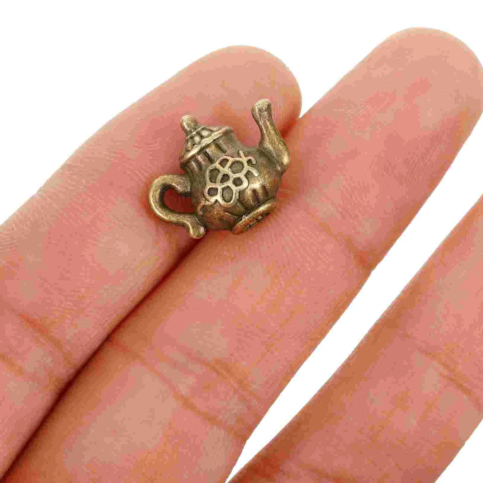 Girl Dollhouse Tea Cup Toy Tiny Metal Teapot Toddler Kitchen Pretend Play Accessories Kids Toys