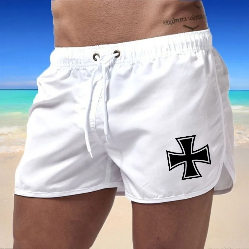 Men Swimming Fitness Shorts, Casual Beach Board Shorts, Swimming Trunks, Men Running Surf Shorts