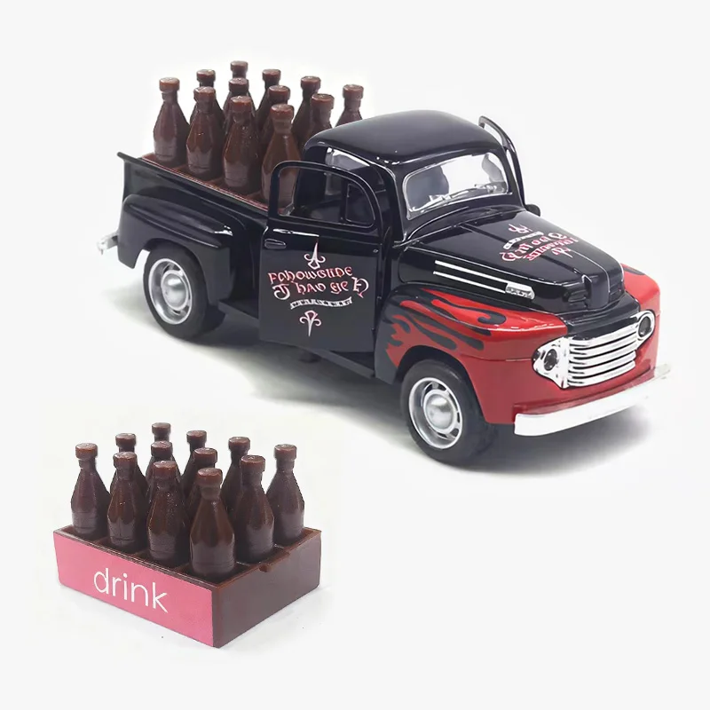 يموت الصب اللعب الرجعية بيك اب سبيكة خمر سيارة نموذج بيك اب سلسلة لعب الأولاد جمع اللعب