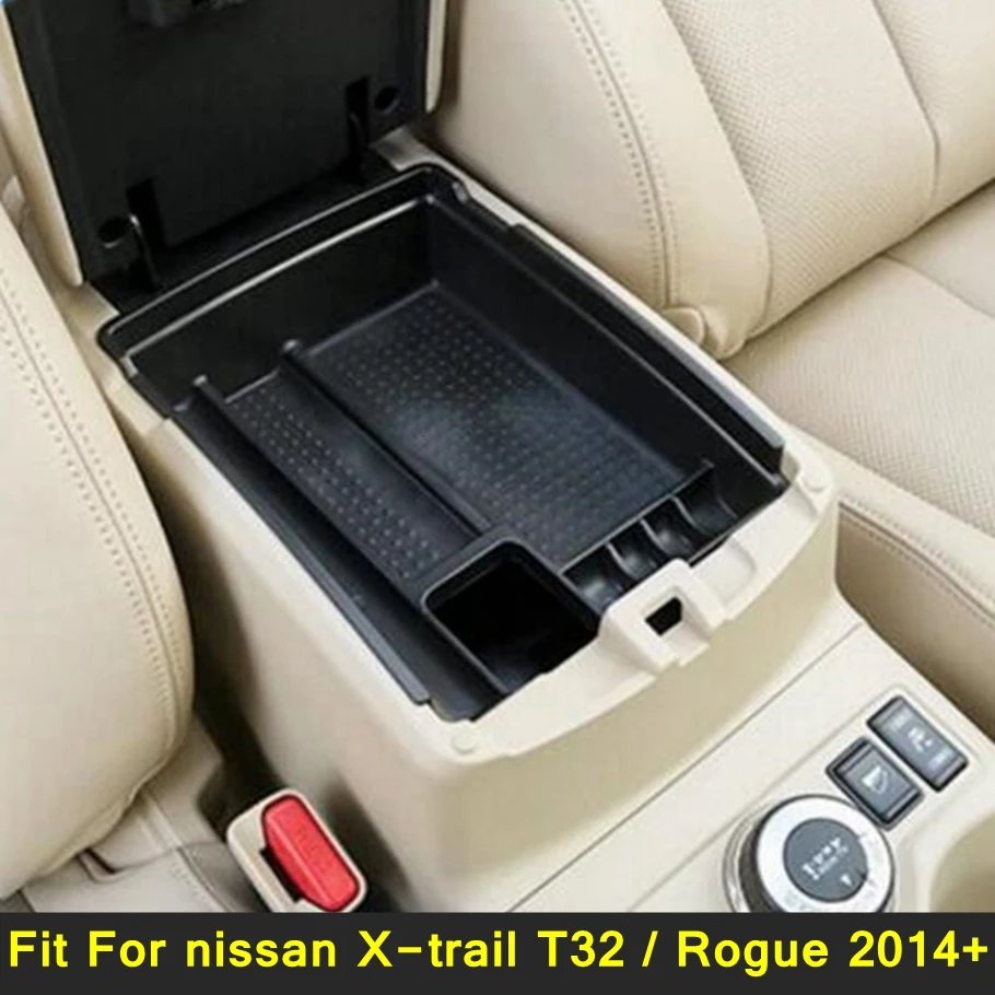 

Central Armrest Storage Box Case Tray Bin Container Pallet Car Accessories For nissan X-trail T32 / Rogue 2014 - 2020 Plastic