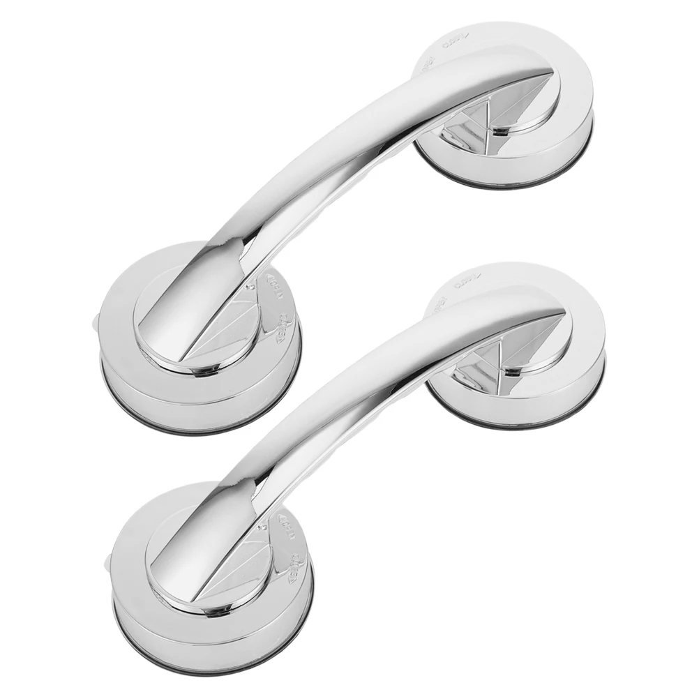 

2Pcs Suction Cup Shower Handles Enhanced Safety Seniors Slip Resistant Grip Bathroom Kitchen Decor Pull Handle